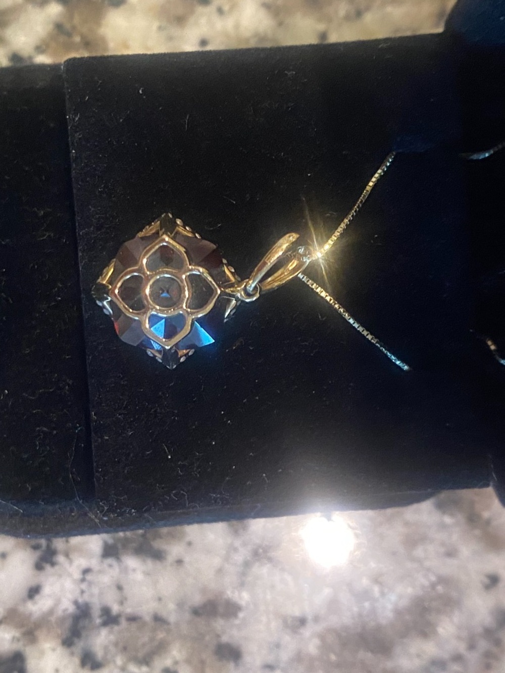 Garnet And Diamond Pendant and 18 inch Necklace 14k Yellow Gold. AMAZING!! - Picture 12 of 14